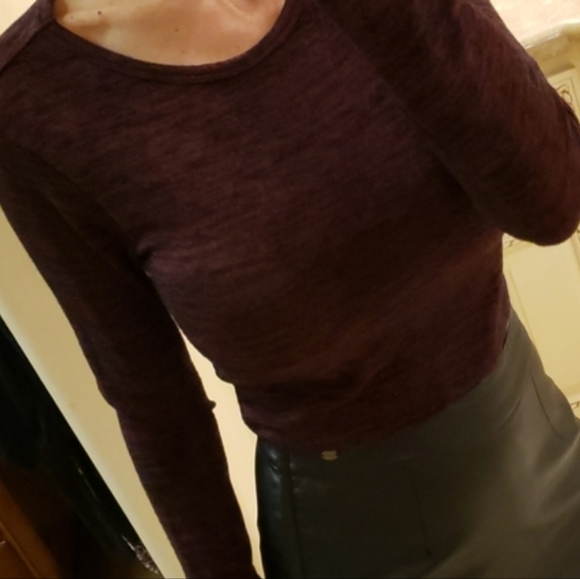 Forever 21 long-sleeved cropped knit top, S - Picture 2 of 16